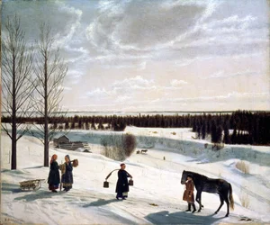Vinterlandskap, eller rysk vinter, 1827